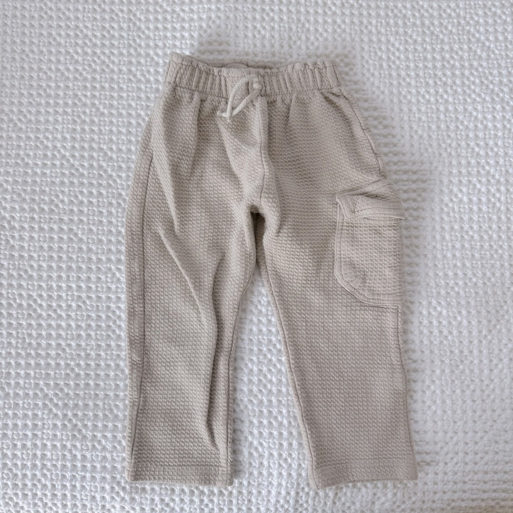 Zara Waffle Cargo Sweat Pants